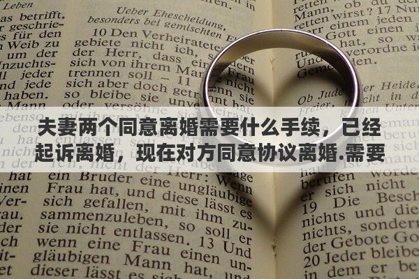 夫妻两个同意离婚需要什么手续，已经起诉离婚，现在对方同意协议离婚.需要先撤诉吗