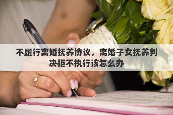 不履行离婚抚养协议，离婚子女抚养判决拒不执行该怎么办