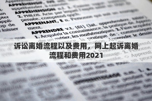 诉讼离婚流程以及费用，网上起诉离婚流程和费用2021