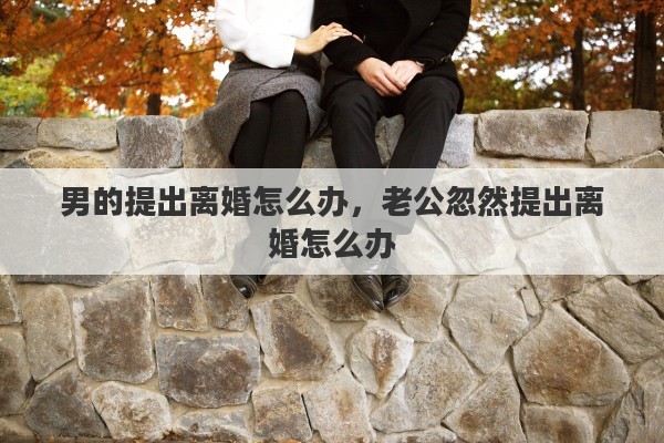 男的提出离婚怎么办，老公忽然提出离婚怎么办