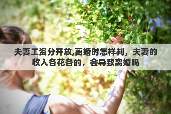 夫妻工资分开放,离婚时怎样判，夫妻的收入各花各的，会导致离婚吗