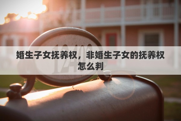 婚生子女抚养权，非婚生子女的抚养权怎么判