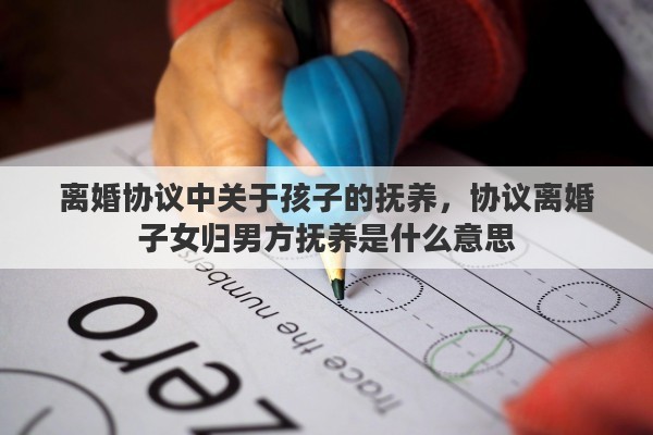 离婚协议中关于孩子的抚养，协议离婚子女归男方抚养是什么意思