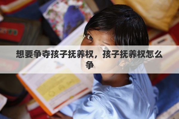 想要争夺孩子抚养权，孩子抚养权怎么争