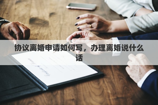 协议离婚申请如何写，办理离婚说什么话